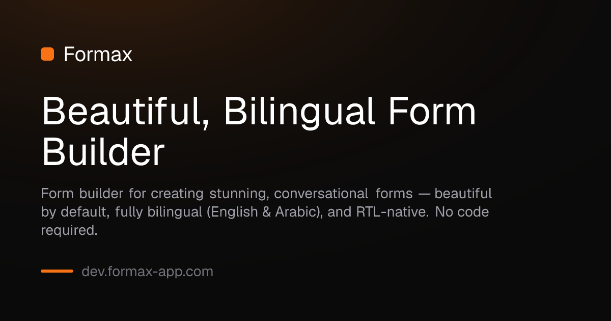 Beautiful, Bilingual Form Builder
